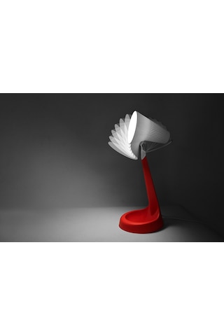 Ders Çalışma Kitap Okuma Kırmızı Masa Lambası Hareketli Başlık