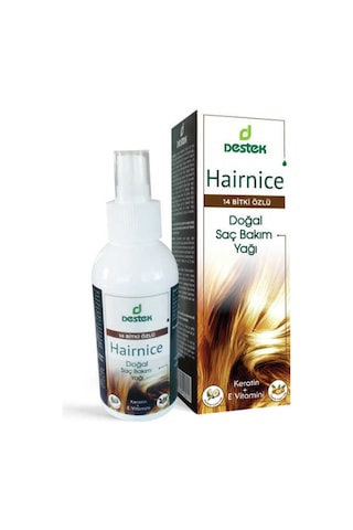 Destek Hairnice 14 Bitki Özlü Doğal Saç Bakım Yağı 150 ML