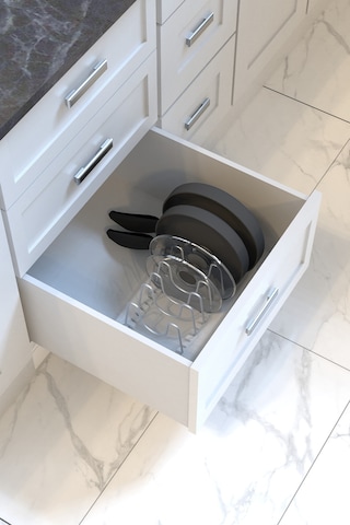 Fin Dolap Içi Tencere Kapak Tutucu Beyaz Çok Renkli