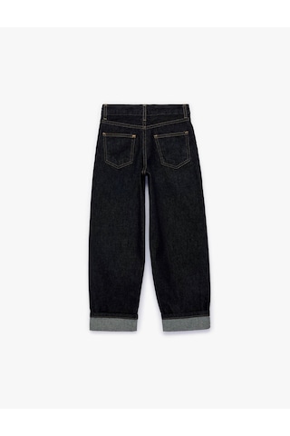 Koton Katlamalı Paçalı Lacivert Erkek Çocuk Jean Pantolon 6skb40041td Lacivert