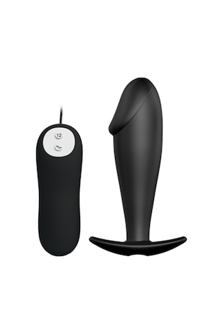 Hızlı Express Pretty Love 12 Titreşimli Kumandalı Vibratör Zenci Penis Anal Plug Stimülatör