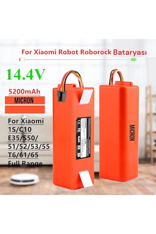 Roborock S6 , S6 Pure Batarya Kutulu 5200mah Pil Akıllı Robot Süp