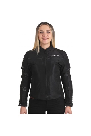 Venom Dynamıc Pro Siyah Kadın 4 Mevsim Motosiklet Montu