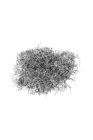 Geeksen 100 Adet 0.8mm Çift Döngü Tipi S/devinimli Tungsten Filamentli Araba Tampon Tamiri Plastik Kaynak Teli