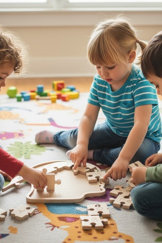 Ahşap Eğitici Kafa Puzzle Model Yapboz