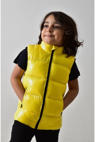 Banada Moda Erkek Çocuk Parlak Sarı Şişme Yelek Sarı