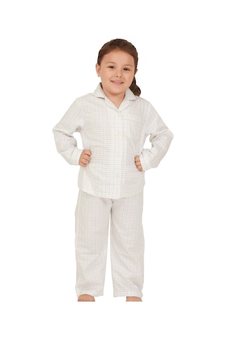The Don Krem Kareli Kız Çocuk Pijama Takımı (9-14 Yaş)