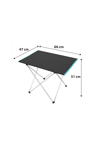 Katlanabilir Alüminyum Kamp Ve Piknik Masası - Siyah - Geniş Mode Siyah