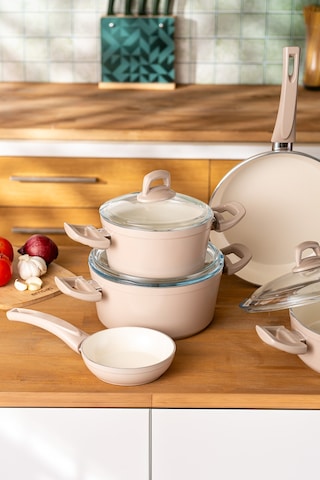 Emsan Crystal 11 Parça Tencere Seti Rosegold Rose Gold