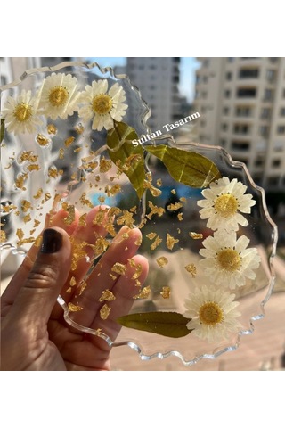 4 Lü Epoksi Bardak Altlığı - 121 Şeffaf