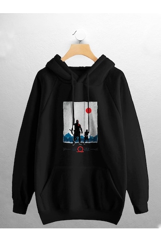 Macklin Unisex Kadın Erkek God Of War Baskılı Sweatshirt Siyah Mck0662 Siyah