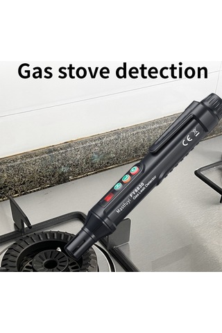 Mufunye Mastfuyı Fy8830 Yakıcı Gaz Sızıntı Tespit Cihazı - Doğal Gaz, Lpg Test Aleti - Ses Ve Işık Alarmlı, Pil Hariç Siyah