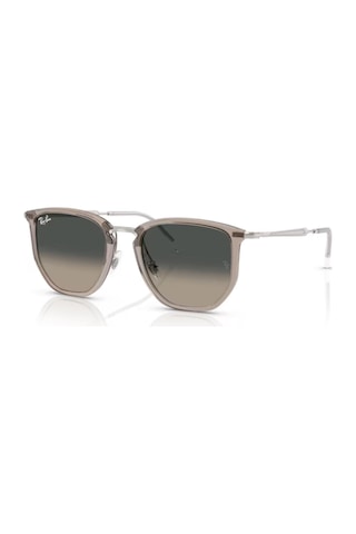 Ray-Ban Rb 4451 680271 50 Unisex Geometrik Şeffaf Gri Kombine Kemik Güneş Gözlüğü Gri