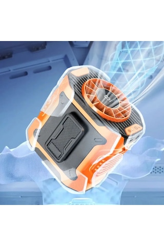Honmex M360 Lava Turuncu Bel Taşıma Fanı - 100 Seviye Hız Ayarlı, 3600mah Pil, Led Fenerli, 130 Geniş Akışlı Soğutucu