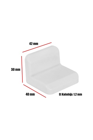 Mobilya Dolap Askı Elemanı Bağlantı Montaj Demiri Beyaz 10 Adet N11.7576