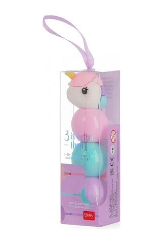 Legami 3in1 Highlighter Unicorn Çok Renkli