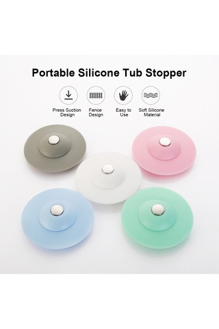 Xindoker Silikon Su Tıkacı Ve Filtre - Basınçlı Emme Dizayni İle Tüplerin Tıkanmasını Engeller - Ev, Mutfak Ve Banyo İçin Gri Renkli Gri