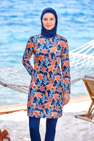 Fulla Moda Desenli 5 Li Tesettür Mayo Çok Renkli