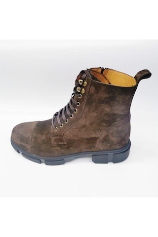 Güvener Erkek Postal Kahverengi Süet Siyah