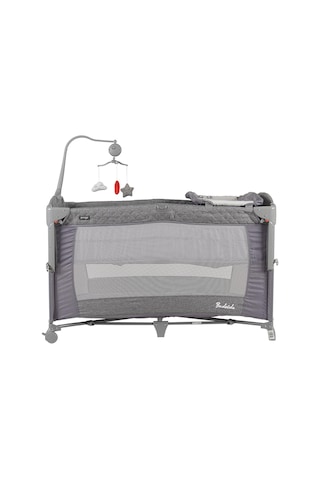 Prego Bedside Anne Yanı Oyun Parkı 70x120 Cm - Gri
