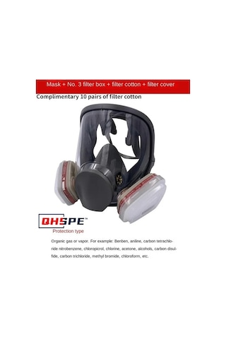 Trendooze Endüstriyel Boyama Püskürtme Kullanım İçin Anti-sis 6800 Gaz Maskesi