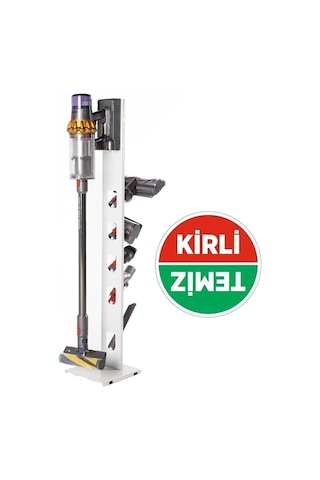 Dyson Uyumlu Dikey Süpürge Standı Beyaz Renk Dyson V15 - V12 - V11 - V10 - V8 Modellere Uyumlu Beyaz - 652905296