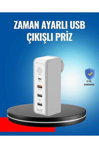 Ceylan Adam Ev Ve Ofis İçin Zaman Kontrollü Çoklu Şarj Cihazı Standart