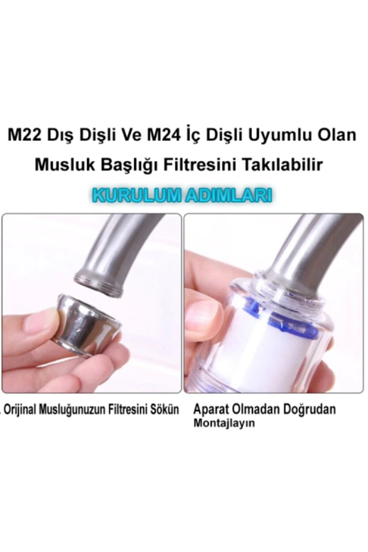 2 Li Yedek Musluk Başlığı Filtresi Su Arıtıcı Kireç Ve Tortu Önleyici, Evrensel Uyumlu 2 Adet