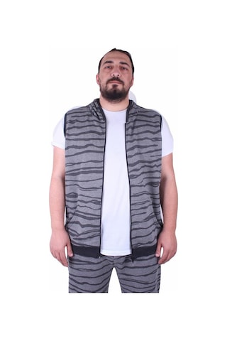 Starbattal Büyük Beden Unisex Yelek 23600 Grı 6Xl