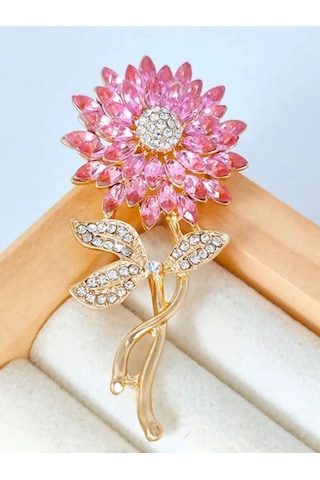 Fashion Jewelry Broş Çiçek Takı 226494697 Altın Rengi