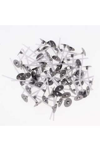 Tealight 35 mm Mum Fitili – 100 Adet Metal Tabanlı Kısa Fitil