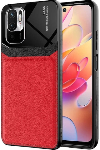 Xiaomi Redmi Note 10S Kilif ?Zore Emiks Deri Görünümlü Kilif 500285907