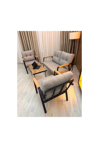 Yaren Model, Balkon, Bahçe, Cafe, Metal Koltuk Takımı, Bahçe Takımı , Çay Seti, 2+1+1+sehpa