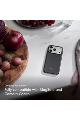 Beats Apple iPhone Uyumlu 17 Pro - Kılıfı, Magsafe Ve Kamera Denetimi Özellikli, Mat Dış Yüzey, Mikrofiber İç Kaplama Granit Grisi