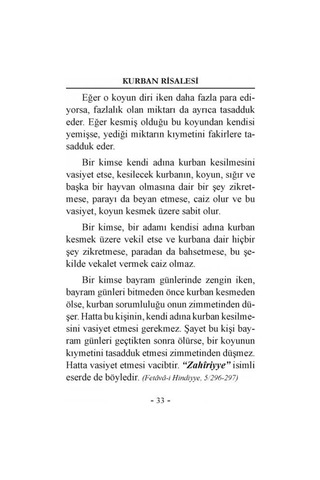 Kurban Risâlesi | Lalegül Yayıncılık 9786054814053