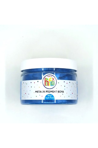 Epoksi Reçine Metalik Sedefli Pigment Toz Boya Açık Mavi Renk 50 G