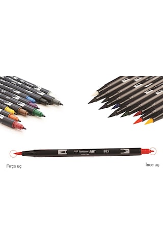 Tombow Dual Brush Pen Fırça Uçlu Avokado Renk Keçeli Kalem Avocad