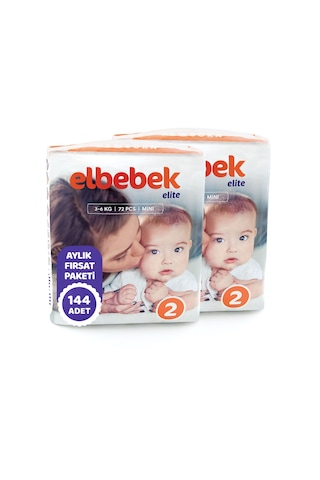 Elbebek Elite Bebek Bezi 2 Numara Mini Fırsat Paketi 144 Adet 2'li