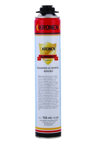 Kronen Tabancalı İzolasyon Ve Montaj Köpüğü (1 Koli x 12 Adet / FİYAT 1 KOLİ FİYATIDIR.)