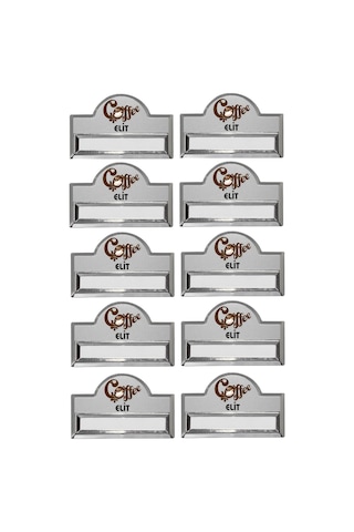Yaka Kartı İsimlik Metal 10 Adet Mıknatıslı Logo Baskılı Gümüş Premium 04