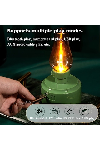 Maiyame Retro Yağ Lambası Şeklinde Bluetooth Hoparlör, Taşınabilir Led Gece Lambası Ve Uyku Ses Makinesi, C210 Pembe Model Çok Renkli