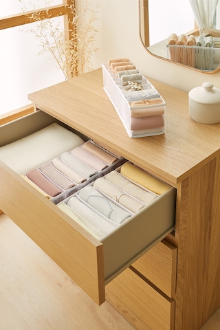 Ocean Home Textile 3'lü Bölmeli Beyaz Renk File Çekmece İçi Düzenleyici Set