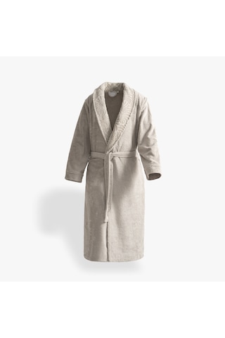 Fiorina Maison Serisi Erkek Bornoz Bej, Oeko Tex Standard 100 Sertifikalı %100 Ege Pamuğu, Dokuma 420 Gsm