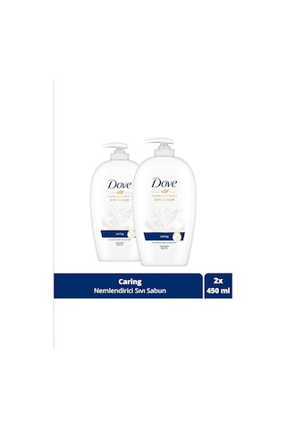 Nemlendirici Sıvı Sabun Caring 1/4 Nemlendirici Krem Etkili 450 Ml X2 Adet