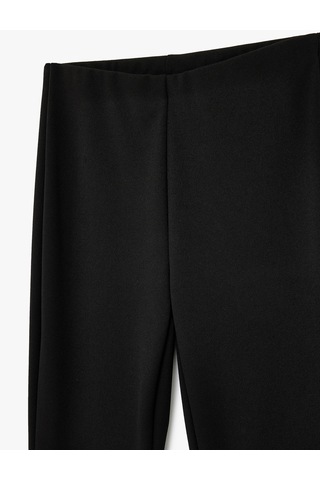 Koton Scuba Kumaş Slim Fit İspanyol Paça Tayt Siyah 6sak80022ek Siyah
