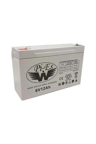 6 Volt 12amper 6v/12ah/20hr Kuru Tip Bakımsız Akü 6volt 12amper B