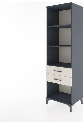 Hyperion Dolap 3 Raflı 2 Çekmeceli 60x44x195 Antrasit-aytaşı Antrasit