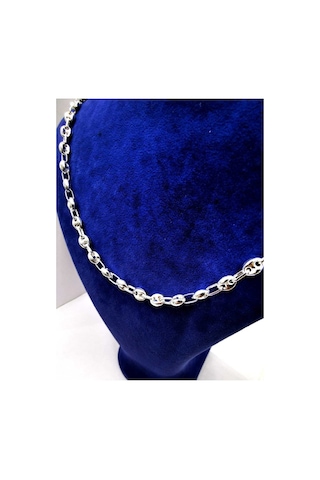 Omar Silver Unisex Gemici Arpa 6Mm Gümüş Kolye Zincir