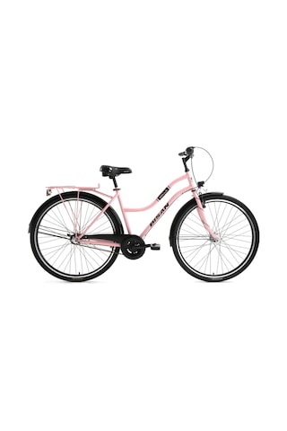 Bisan Bella Şehir Bisikleti 34 Cm V 24 Jant 3 Vites Pudra Pembe Siyah Pudra - Pembe