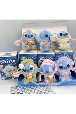 Işıklı Ve Sesli Stitch Oyuncak Sürpriz Paket Blind Box Askılı 15 Cm 1 Adet Çok Renkli